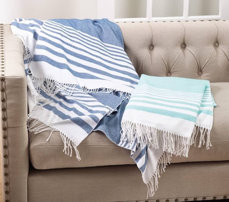 Classic Frye Striped Throw Blanket - Premium Comfort & Style