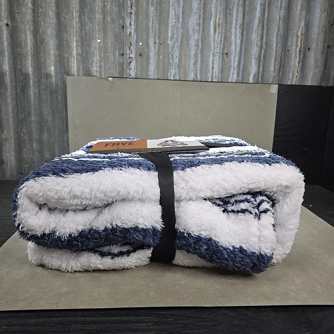 Frye Sherpa Throw Blanket plush fleece